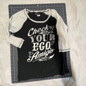 Cruel Graphic Tee Baseball Cut Ladies Size Large